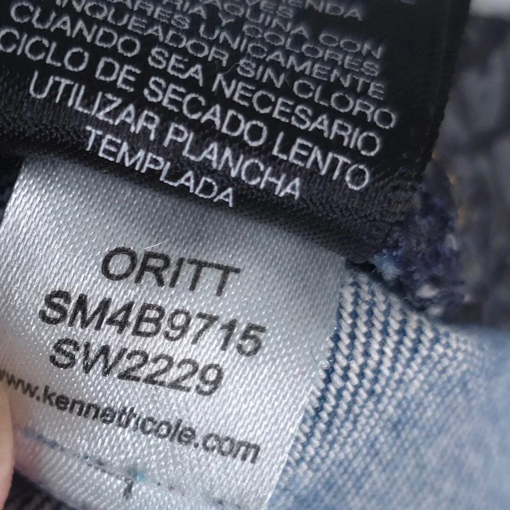 Kenneth Cole New York Jeans Mens 38x30‎ Blue Straight Leg Oritt Cotton Denim